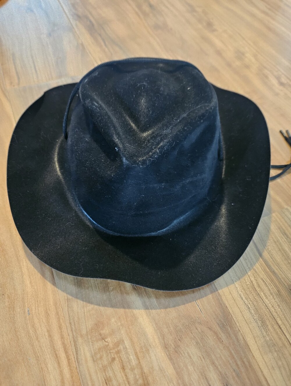 Black Felt Cowboy Kids Hat - Wide Brim